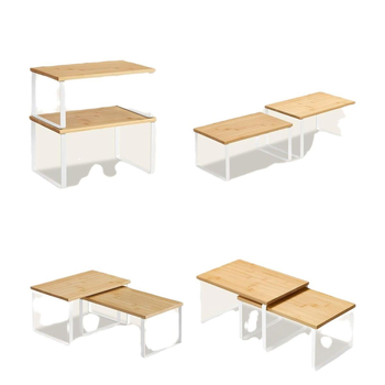 raktáron kovácsoltvas konyhai állvány fűszertál tároló állvány kétrétegű egymásra rakható fa tároló állvány gyártók