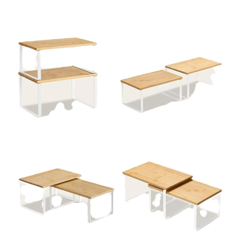 raktáron kovácsoltvas konyhai állvány fűszertál tároló állvány kétrétegű egymásra rakható fa tároló állvány gyártók