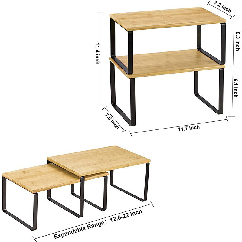 raktáron kovácsoltvas konyhai állvány fűszertál tároló állvány kétrétegű egymásra rakható fa tároló állvány gyártók