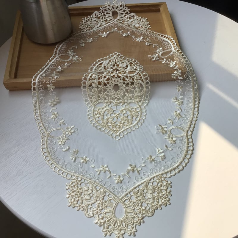 Dantelă dantelă masă covoraș masă de cafea comerț exterior vază coaster bufet canapea decorativă covoraș vintage foto recuzită masă covoraș