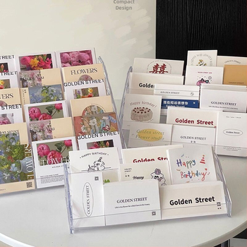 Ακρυλικό κουτί αποθήκευσης γραφείου Flora Card Storage Rack Ανθοπωλείο Συλλογή λουλουδιών Ράφι εμφάνισης καρτ ποστάλ