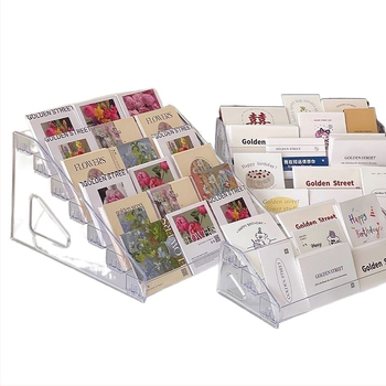 Ακρυλικό κουτί αποθήκευσης γραφείου Flora Card Storage Rack Ανθοπωλείο Συλλογή λουλουδιών Ράφι εμφάνισης καρτ ποστάλ
