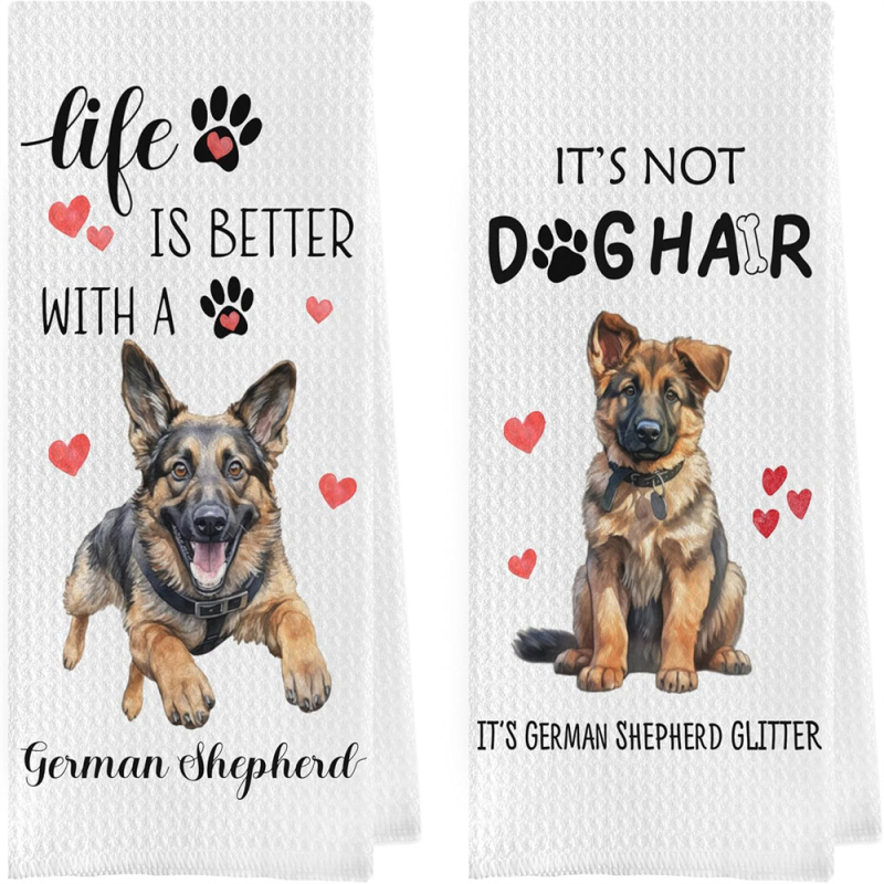 Tarpvalstybinis TEMU tiekia mikropluošto vaflinį šuns formos 3D spausdintą virtuvės rankšluostį, sugeriantį vandenį.