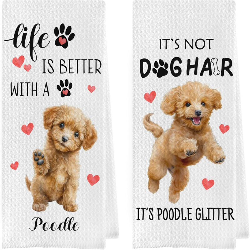 Tarpvalstybinis TEMU tiekia mikropluošto vaflinį šuns formos 3D spausdintą virtuvės rankšluostį, sugeriantį vandenį.