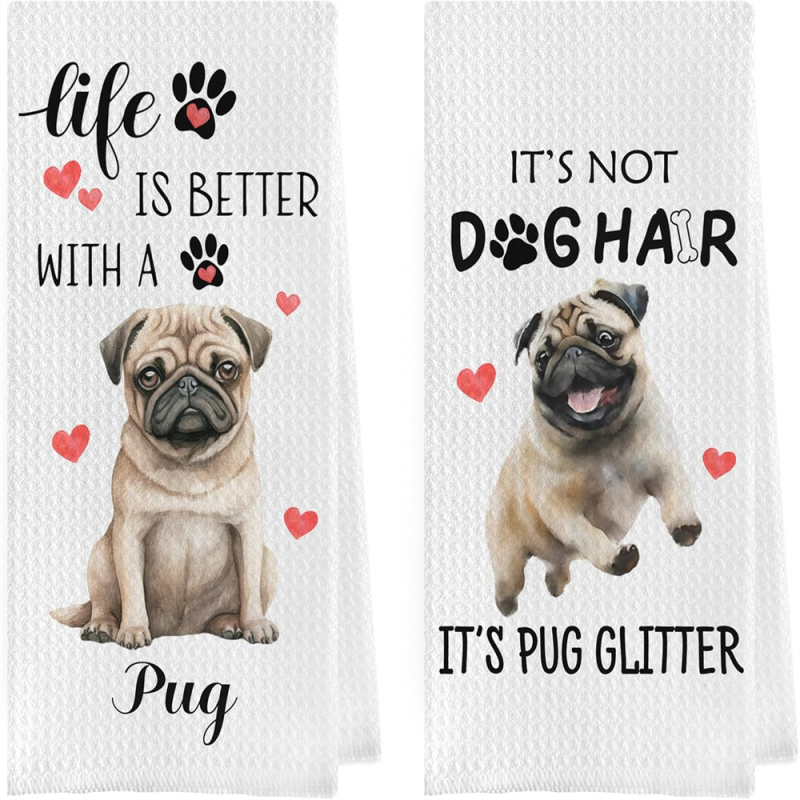 Tarpvalstybinis TEMU tiekia mikropluošto vaflinį šuns formos 3D spausdintą virtuvės rankšluostį, sugeriantį vandenį.