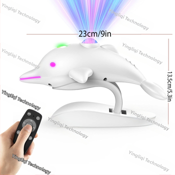 Amazoni uus piiriülene delfiinidega tähistaeva lamp, värviline projektsioonlamp, laste öövalgusti, magamistoa LED-projektsioonlamp