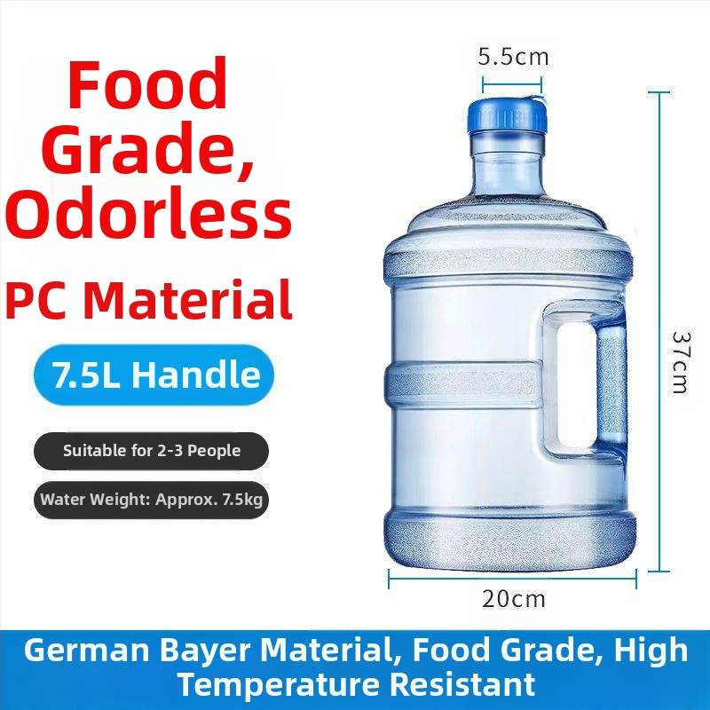 PC sutirštinto gryno vandens kibiras Qs sertifikuotas buitinio mineralinio vandens kibiras, rankinė, vandens dozatorius, kibiro laikymo saugos žiedas