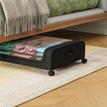 Úložný box na kolieskach Amazon Spodná časť postele s vekom Látkový prachotesný úložný stojan na oblečenie a topánky Mobilný úložný box