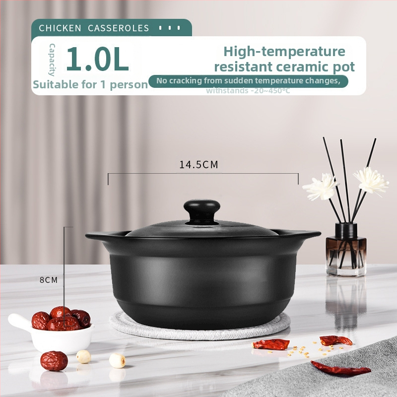 Didelis baltas porcelianinis puodas, atsparus aukštai temperatūrai, tinka dujinėms viryklėms, idealiai tinka vištienai ir mėsai troškinti, košei virti, taip pat didelės talpos sriubai, specialiai sukurtas sausam degimui.