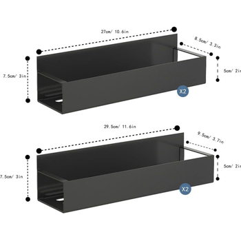 Suport magnetic pentru frigider, suport pentru condimente neperforat, suport lateral pentru frigider, suport pentru provizii de bucătărie, finisaj multifuncțional