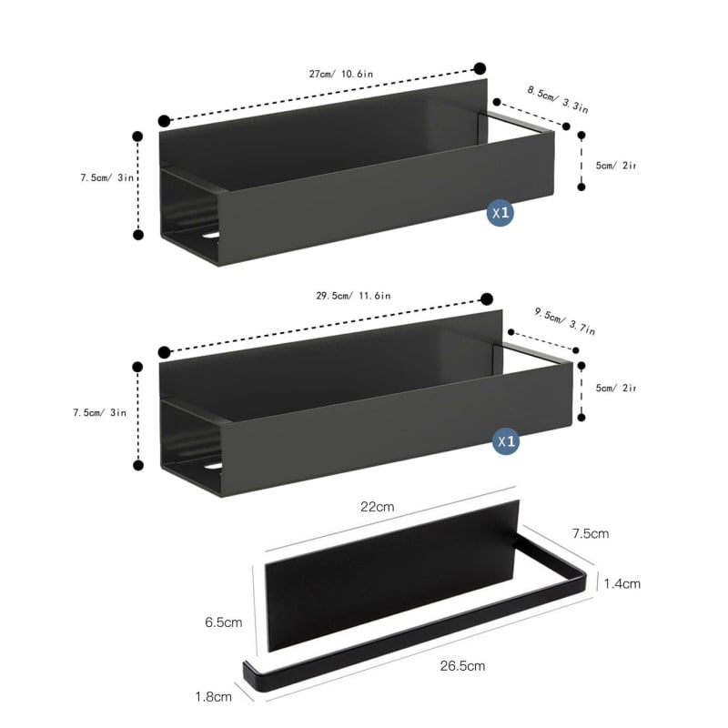 Suport magnetic pentru frigider, suport pentru condimente neperforat, suport lateral pentru frigider, suport pentru provizii de bucătărie, finisaj multifuncțional