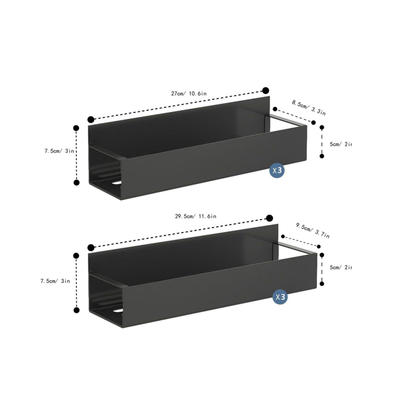 Suport magnetic pentru frigider, suport pentru condimente neperforat, suport lateral pentru frigider, suport pentru provizii de bucătărie, finisaj multifuncțional