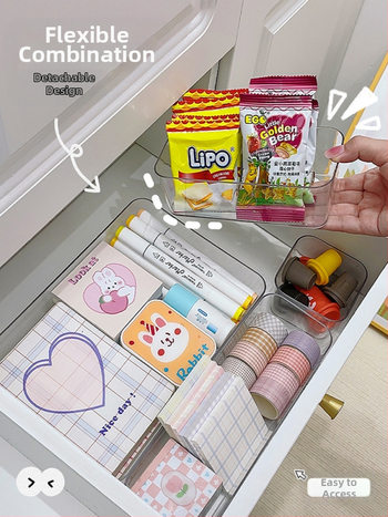 Διαφανές διαχωριστικό συρταριού, ενσωματωμένο κουτί αποθήκευσης διαφόρων ειδών, φινίρισμα, ακρυλικό διαχωριστικό αντικειμένων, ράφι αποθήκευσης, κουτί για μικρά αντικείμενα