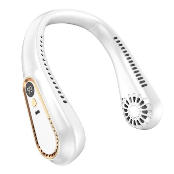 D03 aukštos kokybės įkraunamas penkių greičių skaitmeninis ekranas, kabantis kaklo ventiliatorius, nešiojamas, tylus, itin ilgas baterijos veikimo laikas