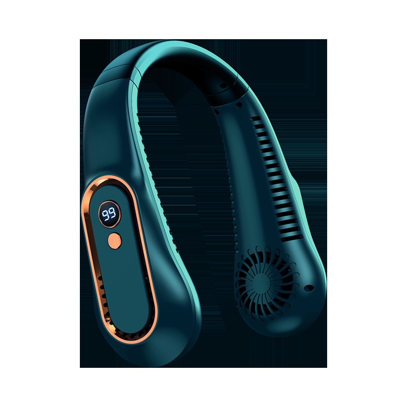 D03 aukštos kokybės įkraunamas penkių greičių skaitmeninis ekranas, kabantis kaklo ventiliatorius, nešiojamas, tylus, itin ilgas baterijos veikimo laikas