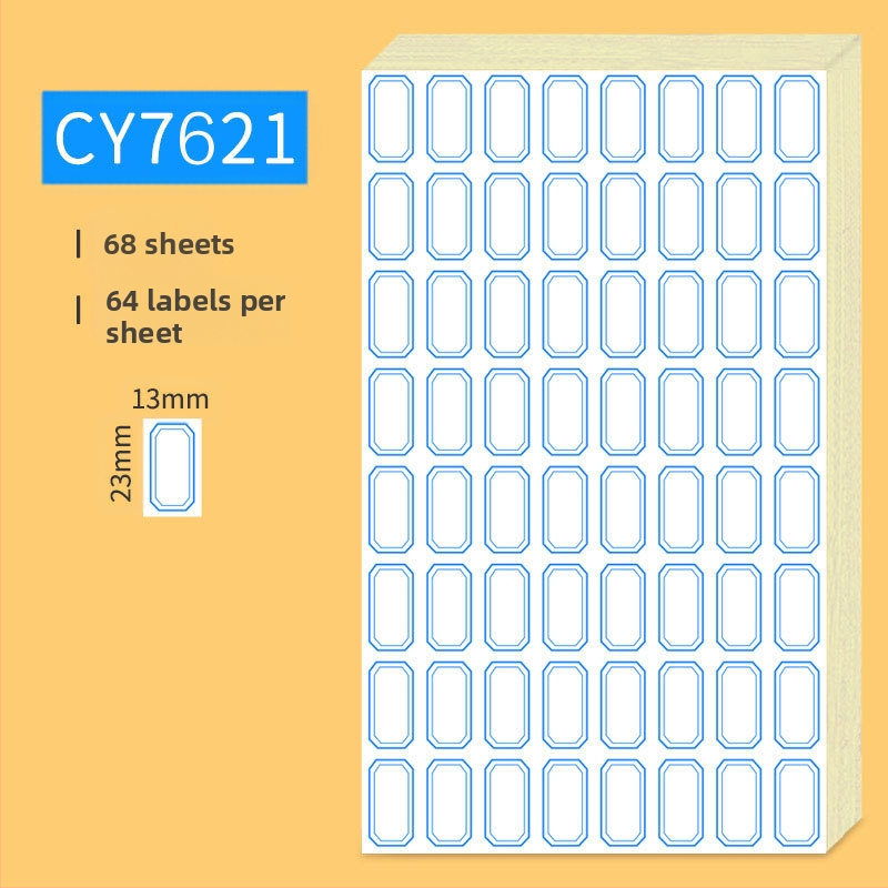Naljepnica sa suhim ljepilom, naljepnica s rukom pisanom samoljepljivom naljepnicom, naljepnica s pastom za usta, naljepnica s indeksom