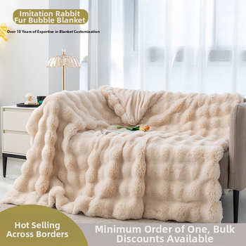 Deka od zečjeg baršuna, deka od imitacije krzna, mjehurićastog baršuna, dvoslojna, zadebljana, nordijska, deka za kauč, zečje krzno Rex