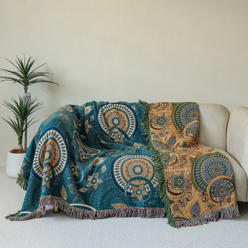 Piiriülene puhas puuvillane tutiga viiekihiline marli diivanirätik diivanitekk rätik tekk suvine jahe tekk suvine kahekordne konditsioneeriga tekk