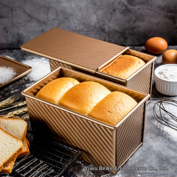 Cross-Border Golden vlnitý hriankový box 450g nepriľnavá forma na hrianky s vekom, nástroje na pečenie v rúre
