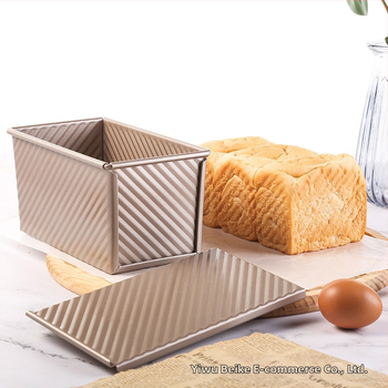 Cross-Border Golden vlnitý hriankový box 450g nepriľnavá forma na hrianky s vekom, nástroje na pečenie v rúre