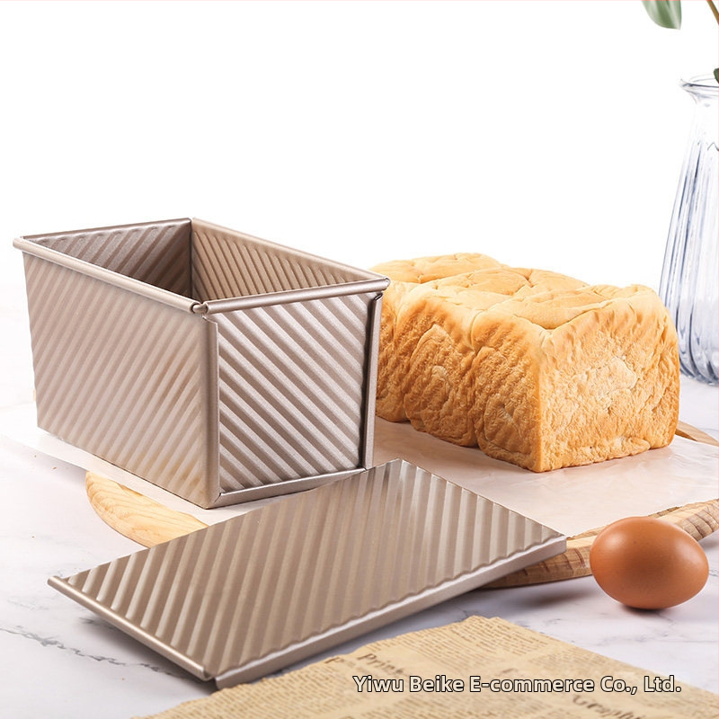 Cross-Border Golden vlnitý hriankový box 450g nepriľnavá forma na hrianky s vekom, nástroje na pečenie v rúre