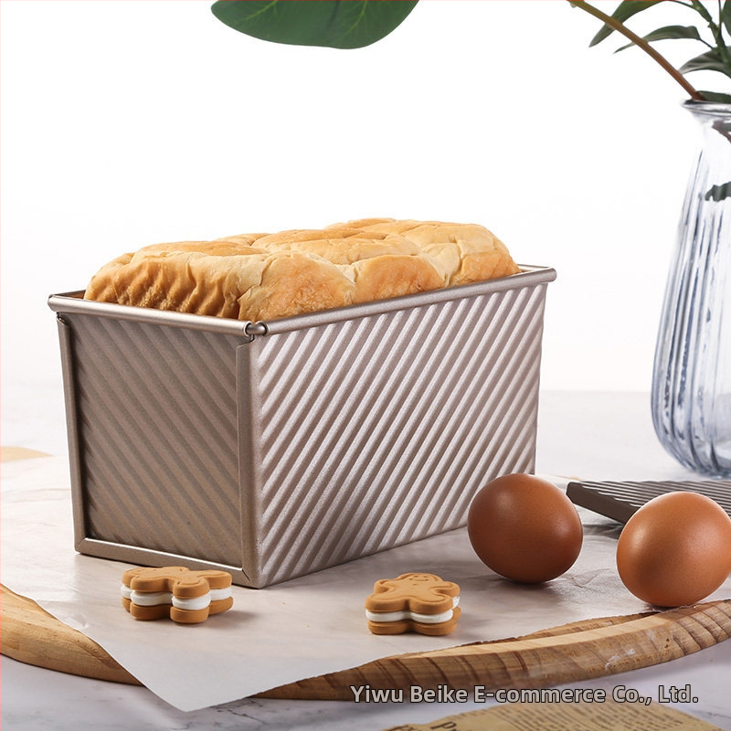 Cross-Border Golden vlnitý hriankový box 450g nepriľnavá forma na hrianky s vekom, nástroje na pečenie v rúre