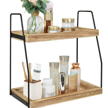 Puidust lauaarvuti kahekihiline hoiuriiul rauast vannitoa majapidamise mitmeotstarbeline köögi hoiuriiul põrandalauale maitseainete riiul