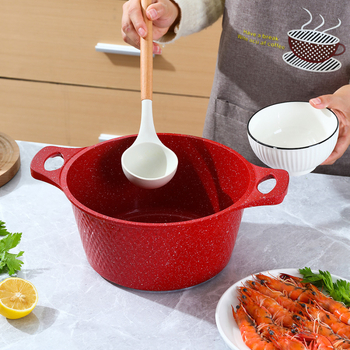 Piiriülene väliskaubandus Maifan kivist alumiiniumist survevalu supipott hautisepann praepann väike telliskivi 10-osaline hulgimüük ühes tükis punane