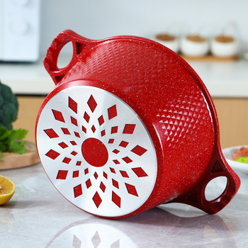 Piiriülene väliskaubandus Maifan kivist alumiiniumist survevalu supipott hautisepann praepann väike telliskivi 10-osaline hulgimüük ühes tükis punane