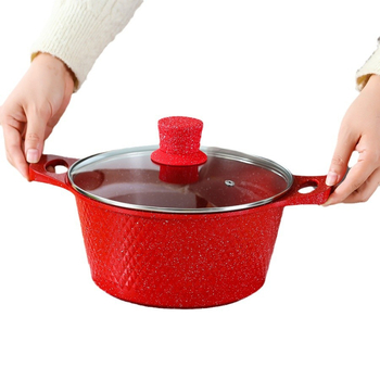 Piiriülene väliskaubandus Maifan kivist alumiiniumist survevalu supipott hautisepann praepann väike telliskivi 10-osaline hulgimüük ühes tükis punane