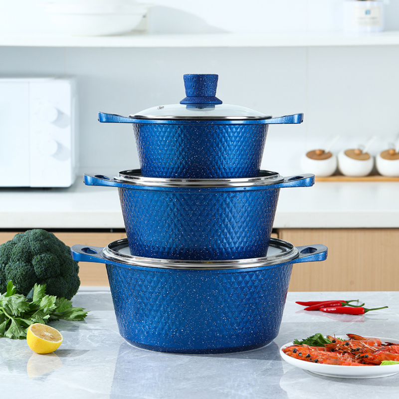 Piiriülene väliskaubandus Maifan kivist alumiiniumist survevalu supipott hautisepann praepann väike telliskivi 10-osaline hulgimüük ühes tükis punane