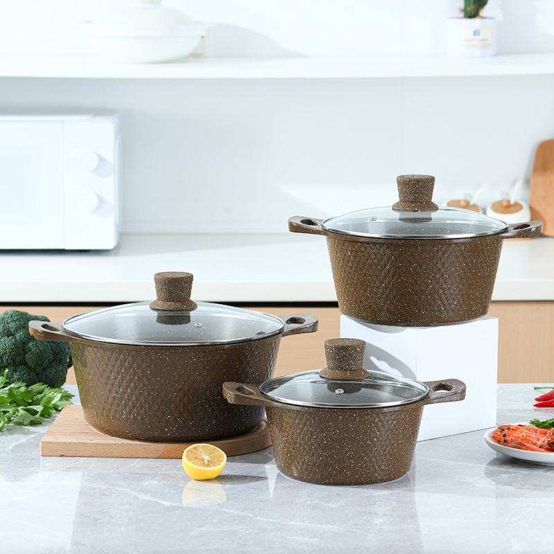 Piiriülene väliskaubandus Maifan kivist alumiiniumist survevalu supipott hautisepann praepann väike telliskivi 10-osaline hulgimüük ühes tükis punane