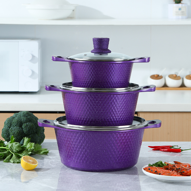 Piiriülene väliskaubandus Maifan kivist alumiiniumist survevalu supipott hautisepann praepann väike telliskivi 10-osaline hulgimüük ühes tükis punane