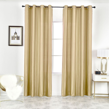 Špeciálne obojstranné lesklé saténové polozatemňovacie záclony s cezhraničným povrchom, tenké saténové záclony s domácou úpravou, záclony v čisto farebných farbách