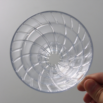 Rankomis plaunamas plastikinis filtras „Cup V60“ tipo „Cup 02“ didelio dydžio filtras, rankomis plaunamas puodas su auselėmis, kavos virimo aparato filtras