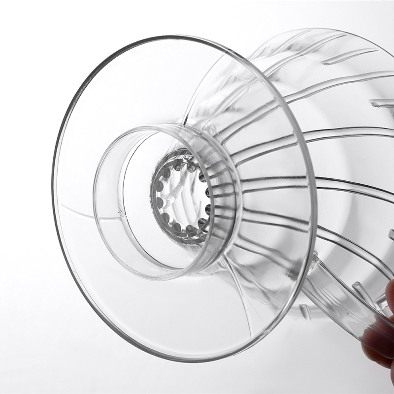 Rankomis plaunamas plastikinis filtras „Cup V60“ tipo „Cup 02“ didelio dydžio filtras, rankomis plaunamas puodas su auselėmis, kavos virimo aparato filtras