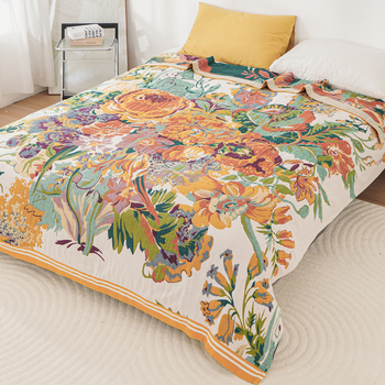 2024 m. nauja medvilninė marlės rankšluosčių antklodė studentų sofa biuro naktinė antklodė vasarinė vėsi antklodė oro kondicionierius antklodė