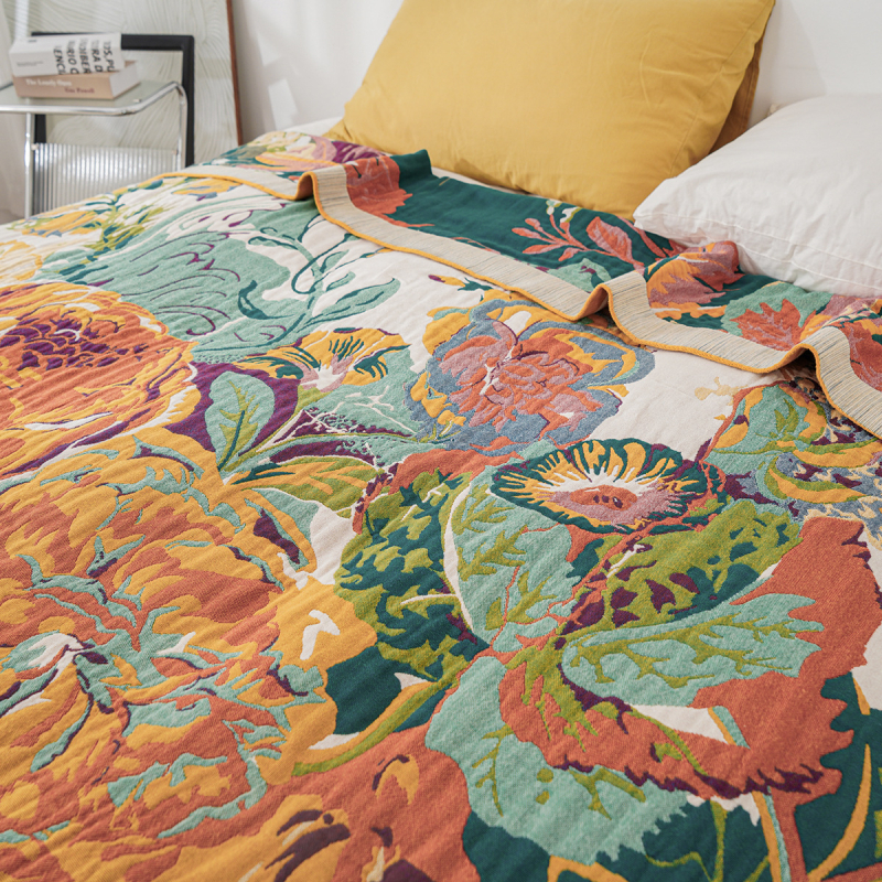 2024 m. nauja medvilninė marlės rankšluosčių antklodė studentų sofa biuro naktinė antklodė vasarinė vėsi antklodė oro kondicionierius antklodė