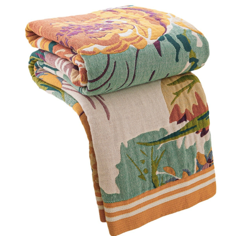 2024 m. nauja medvilninė marlės rankšluosčių antklodė studentų sofa biuro naktinė antklodė vasarinė vėsi antklodė oro kondicionierius antklodė