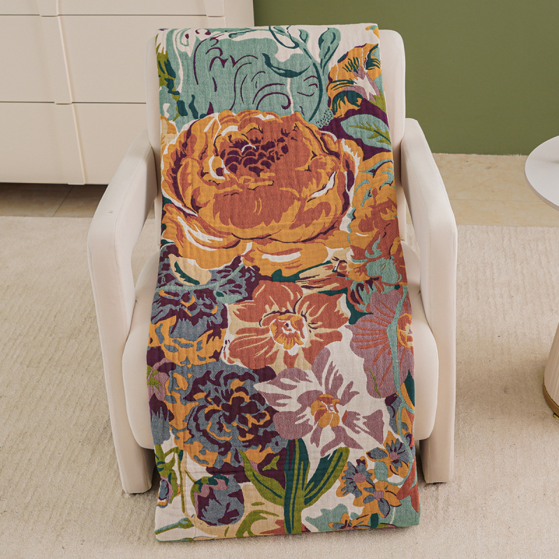 2024 m. nauja medvilninė marlės rankšluosčių antklodė studentų sofa biuro naktinė antklodė vasarinė vėsi antklodė oro kondicionierius antklodė