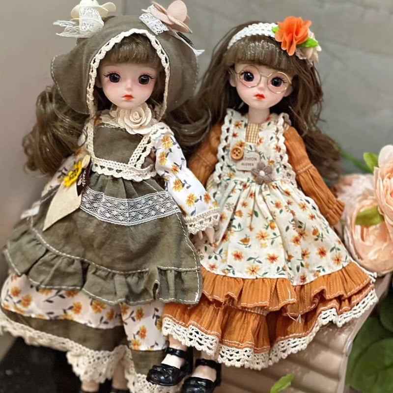 Mori augstas krāsas 30 cm lelle 6 punkti BJD lelles uzvalks meitenei, viena princeses lelle rotaļlieta