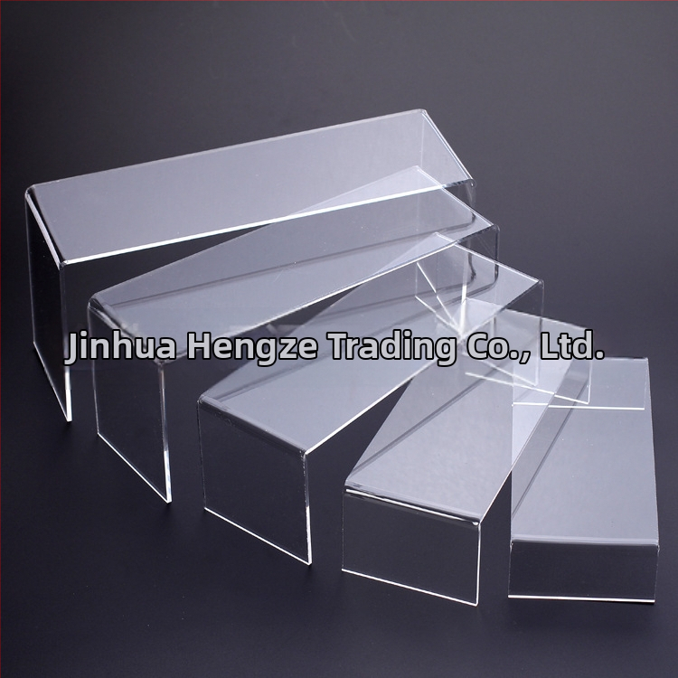 Акрилна прозрачна стойка за дисплей за обувки, стойка за дисплей за козметика, стойка за бижута, петслойна стойка за обувки, стълба за дисплей, реквизит