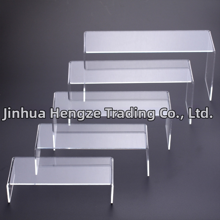 Акрилна прозрачна стойка за дисплей за обувки, стойка за дисплей за козметика, стойка за бижута, петслойна стойка за обувки, стълба за дисплей, реквизит