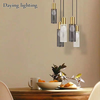 Põhjamaine minimalistlik raudvõrgust lühter söögituba Magamistuba Baar kohvikaardihoidja Internet kohvi teetuba B & B mood loominguline lambid