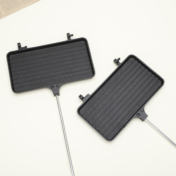 Kahepoolne triibulise mustriga võileivagrill, universaalne kahepoolne steigipann, leiva röstsaia vorm, mittenakkuva kattega pann