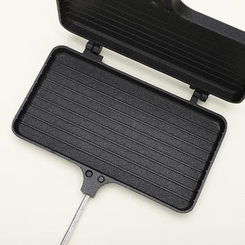Kahepoolne triibulise mustriga võileivagrill, universaalne kahepoolne steigipann, leiva röstsaia vorm, mittenakkuva kattega pann