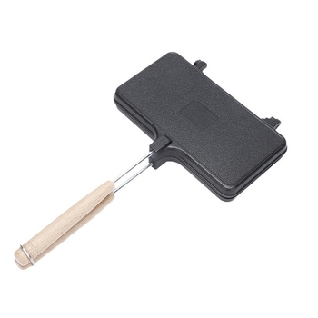 Kahepoolne triibulise mustriga võileivagrill, universaalne kahepoolne steigipann, leiva röstsaia vorm, mittenakkuva kattega pann