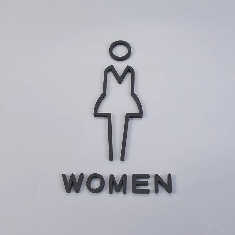 Αυτοκόλλητα οδηγιών μπάνιου, ακρυλικές πινακίδες πόρτας με παχύρρευστο σχέδιο, χρυσά στερεοφωνικά σχέδια, ασημένιες πινακίδες για ανδρικές και γυναικείες τουαλέτες