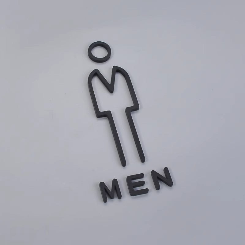 Αυτοκόλλητα οδηγιών μπάνιου, ακρυλικές πινακίδες πόρτας με παχύρρευστο σχέδιο, χρυσά στερεοφωνικά σχέδια, ασημένιες πινακίδες για ανδρικές και γυναικείες τουαλέτες