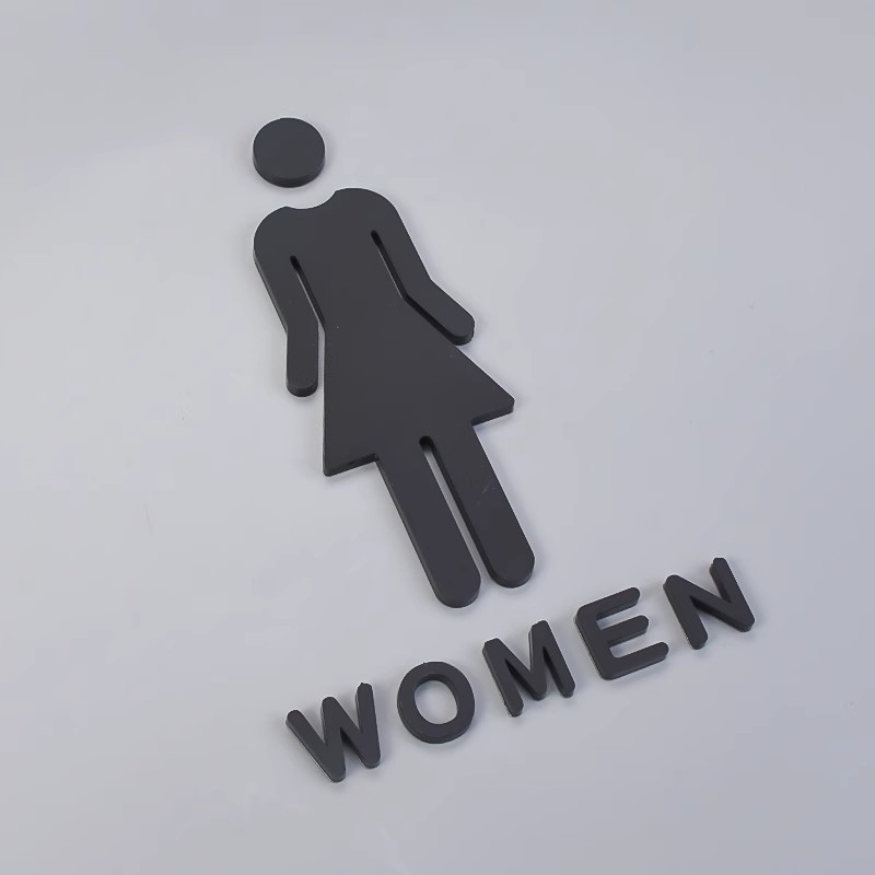 Αυτοκόλλητα οδηγιών μπάνιου, ακρυλικές πινακίδες πόρτας με παχύρρευστο σχέδιο, χρυσά στερεοφωνικά σχέδια, ασημένιες πινακίδες για ανδρικές και γυναικείες τουαλέτες